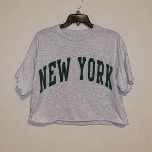 J. Galt/Brandy Melville New York Cropped Shirt